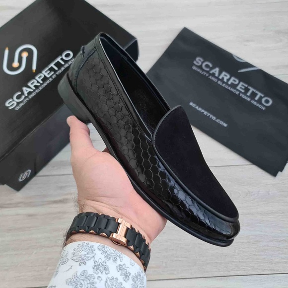 scarpetto Other - Handmade Leather Honeybee Pattern Dress Shoe for Men